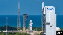 Uji coba program pengisian Roket Vulcan Centaur berlangsung di cape Canaveral, florida, pada 5 Oktober 2021. (Foto: AFP/United Launch Alliance)