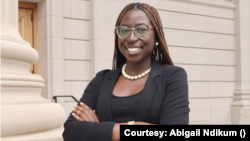 FILE - Abigail Ndikum, Yale undergraduate student and founder of the Yale Africa Innovation Symposium, pictured (undated).