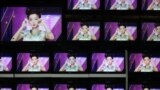 Footages of virtual girl group MAVE is played at the control room of MBC in Seoul, South Korea, February 28, 2023. ( REUTERS/Kim Soo-hyeon)