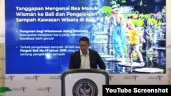 Minister of Tourism and Creative Economy, Sandiaga Salahuddin Uno gave his response regarding import duties for foreign tourists (Wisman), Monday (25 March 2024) (Photo: YouTube Screenshot)