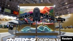 Cтенд «Оброна Китая» на выставке международного военно-технического форума «Армия-2023» в выставочном центре «Патриот» в Московской области, Россия, 18 августа 2023 года(Фото: Reuters/Stringer china military)