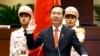 Ông Võ Văn Thưởng tại lễ tuyên thệ nhậm chức chủ tịch nước Việt Nam sau khi được hơn 98% số phiếu bầu của Quốc hội trong một phiên họp bất thường ở Hà Nội hôm 2/3.