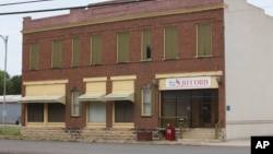 The offices of the Marion County Record sit across from the Marion County Courthouse in Marion, Kan., Aug. 13, 2023, in Marion, Kansas.