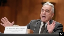 FILE - Kurt Campbell testifies ahead of his confirmation as deputy secretary of state, on Capitol Hill, Dec. 7, 2023, in Washington. He hosted China's vice foreign minister May 30, 2024, for talks aimed at maintaining open U.S.-Chinese communication.