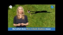 ພາສາອັງກິດ ໃນນຶ່ງນາທີ, “Five o’clock shadow” ແປວ່າ “ໜວດເຄົາ ທີ່ກຳລັງເລີ້ມປົ່ງຂຶ້ນໃໝ່ຢູ່ໃບໜ້າ”