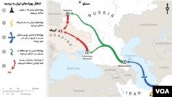 بخشی از مسیر ترانزیت پهپادهای ساخت ایران به روسیه برای استفاده در حمله به اوکراین