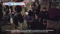 VOA60 America - Police arrests Gaza war protesters at Yale, NYU