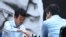 Ding Liren of China competes against Ian Nepomniachtchi at FIDE World Chess Championship in Astana, Kazakhstan, Apr. 30, 2023. 