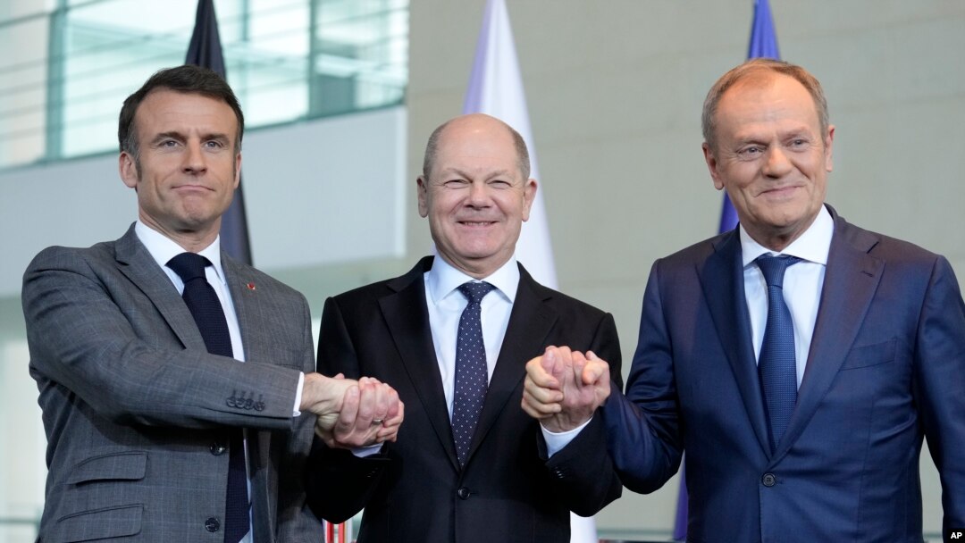Fransiya, Germaniya va Polsha rahbarlari