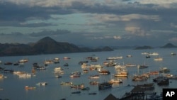 This photo shows a view of the Labuan Bajo marina, gateway to Komodo National Park, Labuan Bajo, East Nusa Tenggara province, Indonesia, May 8, 2023.