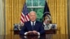 President Joe Biden addresses the nation from the Oval Office of the White House in Washington, July 14, 2024, about the assassination attempt targeting Republican presidential candidate former President Donald Trump at a campaign rally in Pennsylvania. 