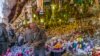 Abu-Osama Fawanies, who sells traditional Ramadan lanterns, says, ”The market is calm this season, with most shoppers coming in to check the prices or buy cheaper and small designs.” (Hamada Elrasam/VOA)
