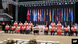 Các nhà lãnh đạo tại Diễn đàn các đảo Thái Bình Dương ở Nuku'alofa, Tonga, 26/8/2024 (Ben Mckay/AAP Image via AP).