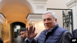 Italian Foreign Minister Antonio Tajani arrived on the Italian island of Capri on April 17, 2024 to attend the G7 Foreign Ministers' Meeting.