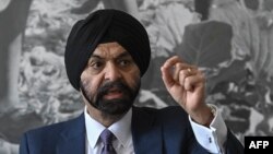 FILE - In this photo taken March 08, 2023, then-candidate to head the World Bank, Ajay Banga, speaks during an interview in Nairobi, Kenya.