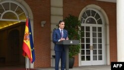 Perdana Menteri Spanyol Pedro Sanchez di Istana La Moncloa di Madrid, 29 Mei 2023. (Borja Puig de la Bellacasa / LA MONCLOA / AFP)