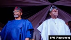 Shugbaan Najeriya Bola Tinubu Da Shugaban Majalisar Wakilai Femi Gbajabiamila