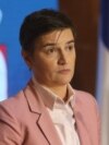 Arhiva - Predsednica Skupštine Srbije Ana Brnabić daje izjavu posle razgovora sa predstavnicima opozicije, 1. aprila 2023.