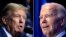 FILE - Calon presiden dari Partai Republik mantan Presiden Donald Trump (kiri), 9 Maret 2024 dan Presiden Joe Biden (kanan), 27 Januari 2024. (AP Photo)