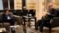 French Foreign Minister Catherine Colonna, left, meets with Lebanese caretaker Prime Minister Najib Mikati, right, at the government palace in Beirut, Lebanon, Dec. 18, 2023.