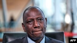 FILE - Kenya's President William Ruto looks on during an interview at the 36th Ordinary Session of the Assembly of the African Union in Addis Ababa, Ethiopia on Feb. 19, 2023. 