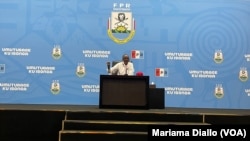 Rwandan President Paul Kagame speaks during a press conference in Kigali, July 13, 2024. (Mariama Diallo/VOA)