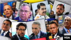 Algunos de los candidatos a la elección presidencial de Venezuela. Ilustración: Voz de América