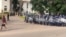 Vendors protesting in Bulawayo amid heavy police presence