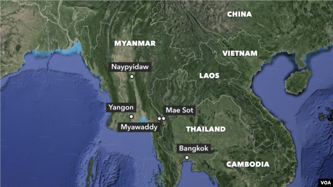 Mae Sot is the site of one of nine camps in Thailand housing refugees from Myanmar.