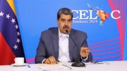 Presiden Venezuela Nicolas Maduro berbicara Caracas, Selasa 16 April 2024. 