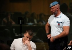 Gabriel Natale-Hjorth attends an appeal hearing in which he is charged with murder for the killing of Italian paramilitary Carabinieri policeman Mario Cerciello Rega, in Rome, July 3, 2024.