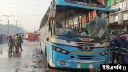 বাসে আগুন 