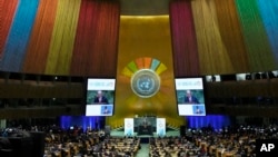 联合国秘书长古特雷斯在联合国可持续发展论坛上讲话。（2023年9月18日）