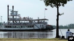 FILE - A riverboat moves along the Mississippi River, May 10, 2011. Montgomery, Alabama, has drawn nationwide attention after video showed a group of white people pummeling a Black riverboat worker, an exchange that sparked a massive fight.