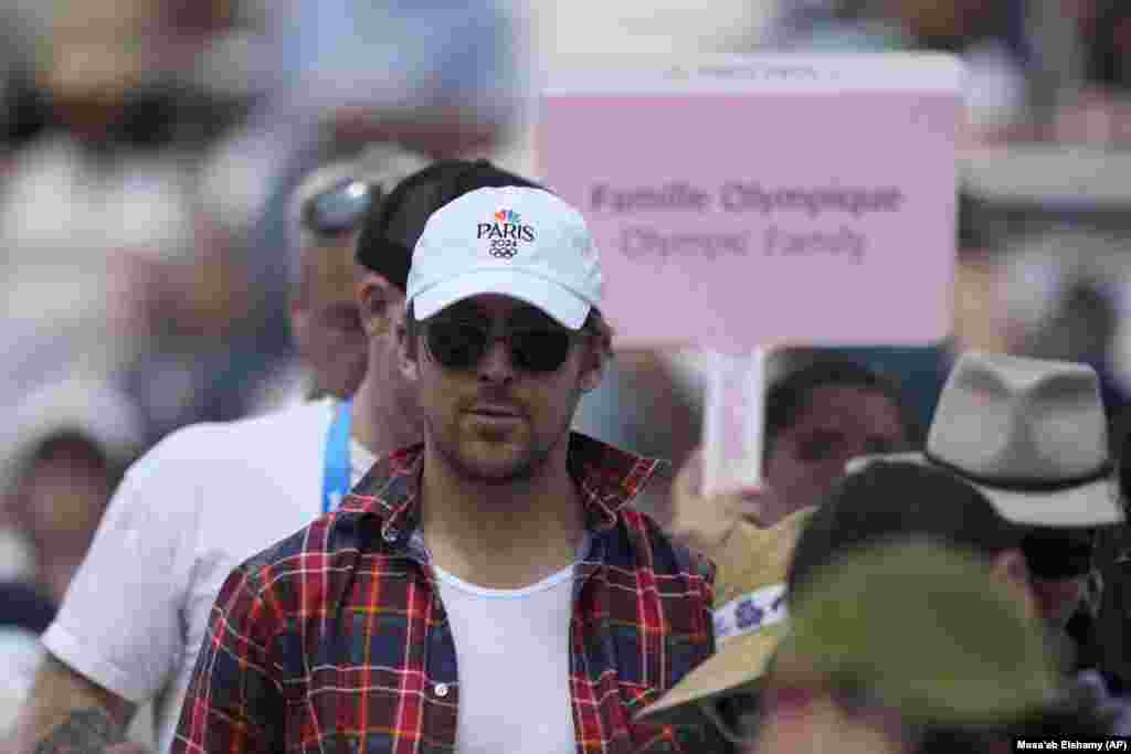 Ryan Gosling assiste ao Grand Prix Freestyle Individual de dressage