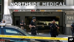 FILE - Northside Hospital Midtown where a man killed one and wounded four on May 3, 2023. (Arvin Temkar/Atlanta Journal-Constitution via AP)