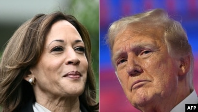 Trump y Harris intercambian insultos en la campaña presidencial de EEUU