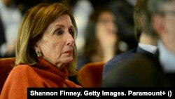 Ненсі Пелосі під час передпоказу фільму "Suorpower" у Вашингтоні. Фото: Шеннон Фінні/Getty Images для Paramount+