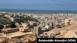 A Mediterranean city known for hills, valleys and beautiful views, Derna, Libya, residents say their city may never recover from the floods that killed thousands last week, pictured on Sept. 17, 2023.