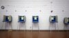 (FILE) Voting booths are pictured in the United States.