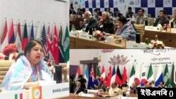 ভারতের নয়াদিল্লিতে অনুষ্ঠিত নবম জি-টুয়েন্টি পার্লামেন্টারি স্পিকারস সামিটে (পি-টুয়েন্টি), মেইনস্ট্রিমিং জেন্ডার ইক্যুয়ালিটি ফ্রম উইমেন্স ডেভলপমেন্ট টু উইমেন লেড ডেভলপমেন্ট শীর্ষক আলোচনা সভায় বাংলাদেশের জাতীয় সংসদের স্পিকার ড. শিরীন শারমিন চৌধুরী।