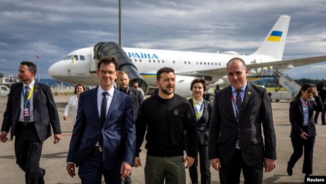 Presidenti ukrainas mbërrin në aeroportin e Zyrihut, Zvicër (14 qershor 2024)