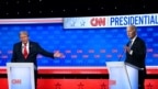 Bầu cử Tổng thống Mỹ: Đương kim Tổng thống Joe Biden (đảng Dân chủ) và cựu Tổng thống Donald Trump (đảng Cộng hòa) có cuộc tranh luận đầu tiên trên CNN, 27/6/2024.