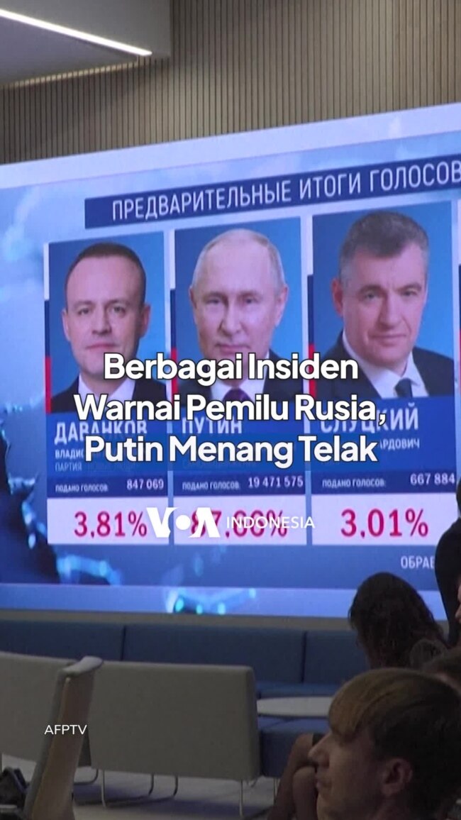 Berbagai Insiden Warnai Pemilu Rusia, Putin Menang Telak