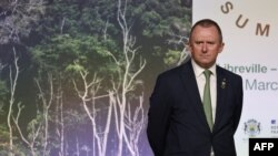 Lee White, Minister of Water, Forest, the Sea and Environment of Gabon, takes part in the opening session of the One Forest Summit in Libreville, March 1, 2023.