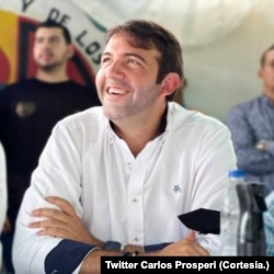 Carlos Prosperi, candidato de Acción Democrática, a la primaria opositora en Venezuela. [Tomado de Twitter]