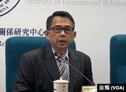 台湾政治大学国际关系研究中心主任寇健文。（陈筠摄）