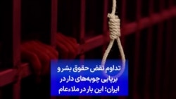 تداوم نقض حقوق بشر و برپایی چوبه‌های دار در ایران؛ این بار در ملأ عام
