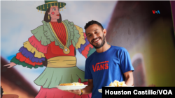 El restaurante La Gigantona, como su nombre lo indica, tiene el concepto de que los platillos típicos nicaragüenses son "gigantes". [Foto: Houston Castillo/VOA]