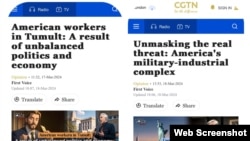 China’s CGTN publishes a series called “A Fractured America,” an AI-generated animated video series aiming at spreading anti-US sentiment. 